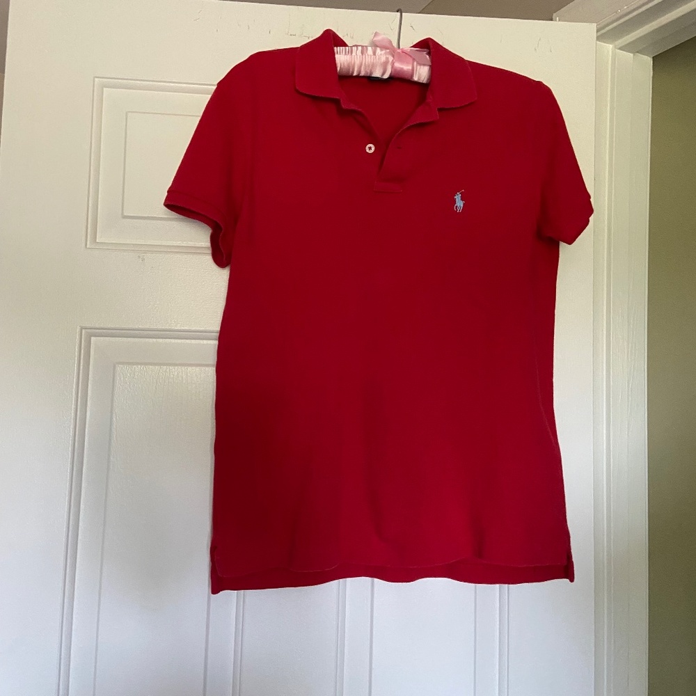 Ralph Lauren Jersey Red polo shirt SIZE SMALL